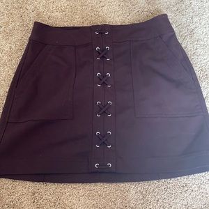 Plum mini skirt